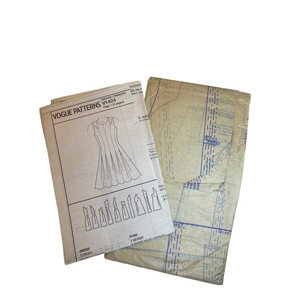 Sewing Pattern Vogue V1424 REBECCA TAYLOR Flared Dress Sizes 6-14 - Picture 7 of 7